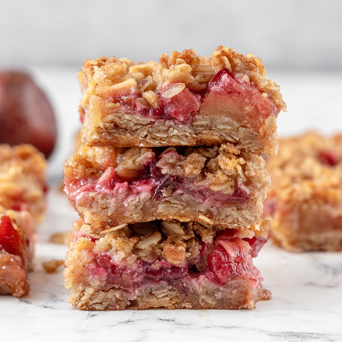 Apple and Plum Crumble Bars
