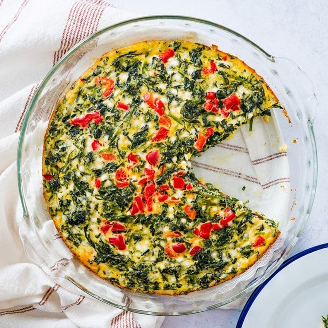 Crustless Quiche with Spinach