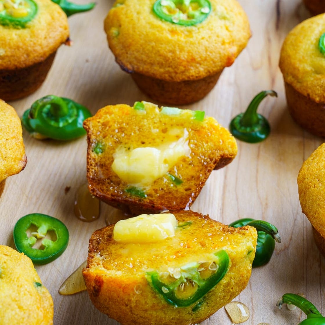 Honey Jalapeno Cornbread Muffins