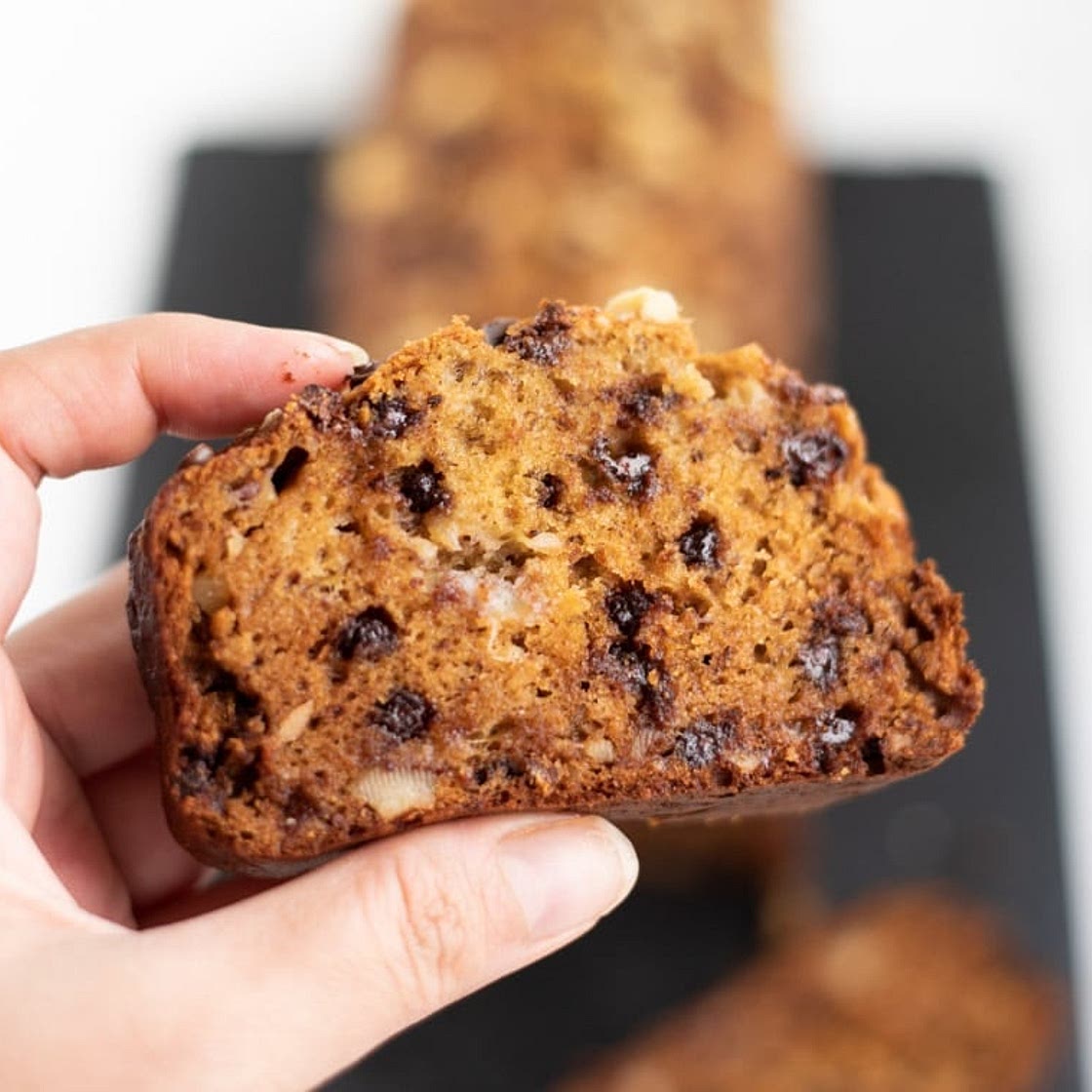 Healthy Banana Chocolate Chip Bread