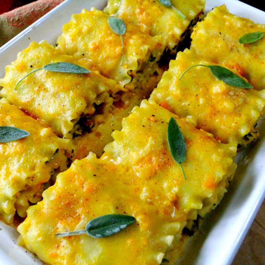 Butternut Squash Lasagna Roll Ups