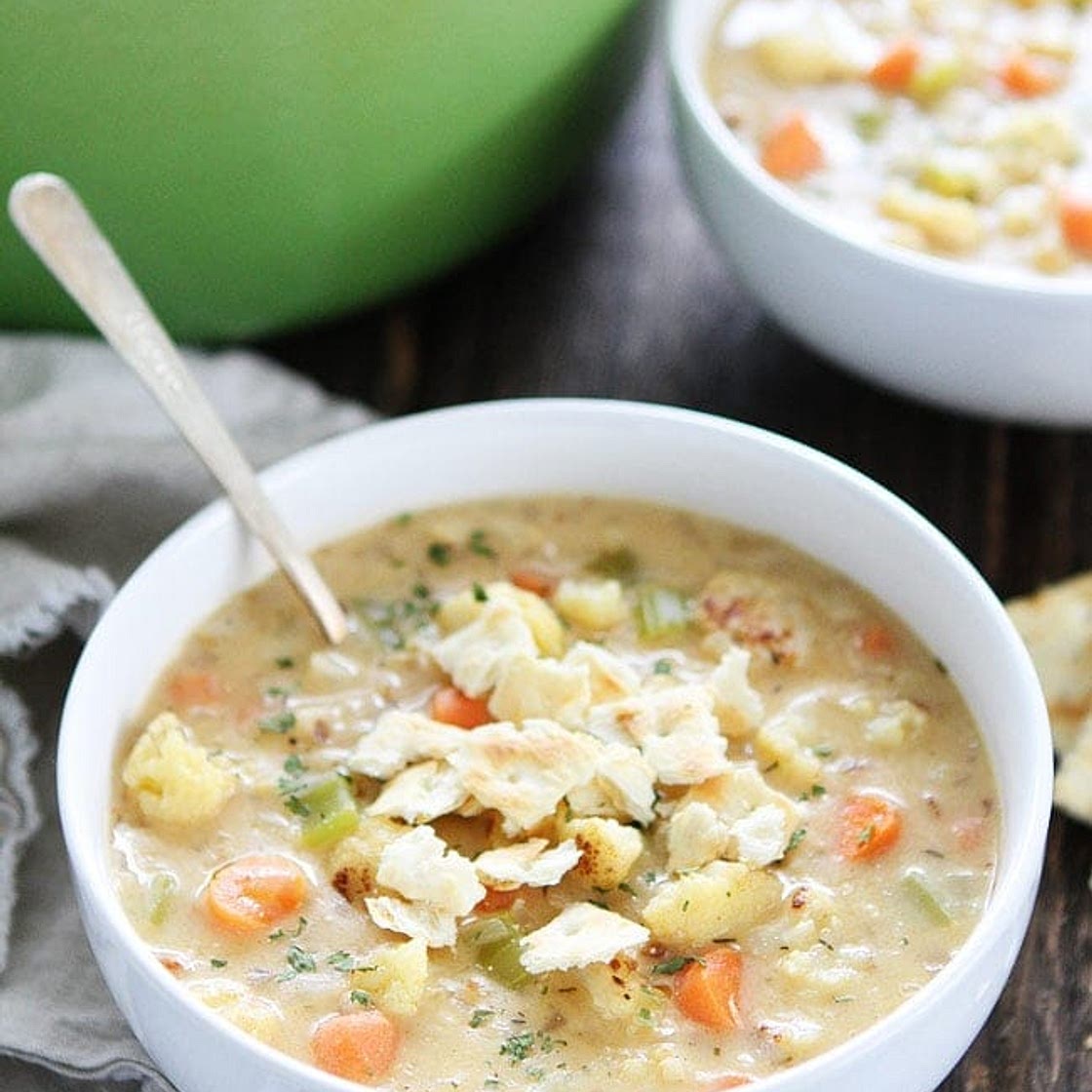 Creamy Roasted Cauliflower Chowder