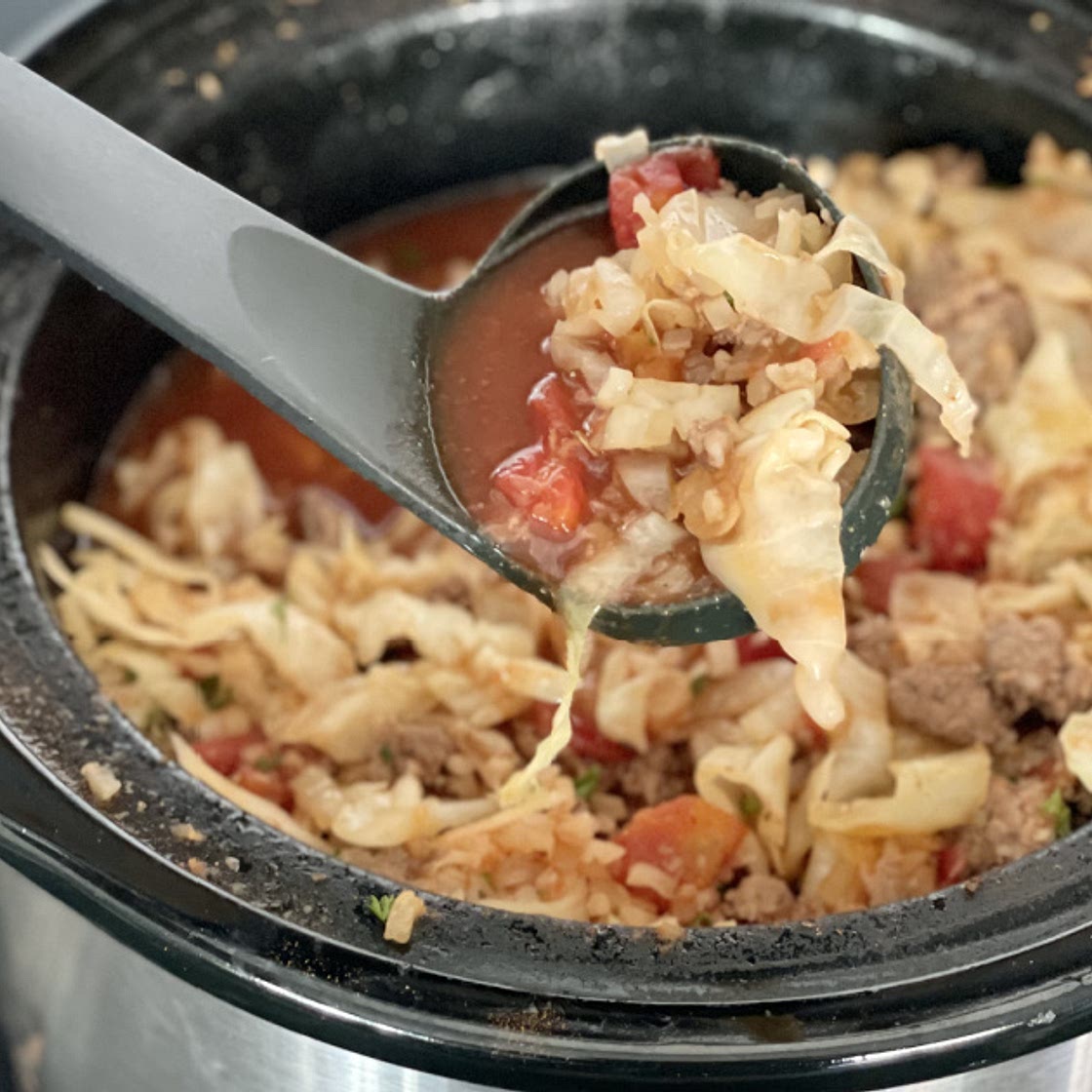 Crockpot Keto Cabbage Roll Soup