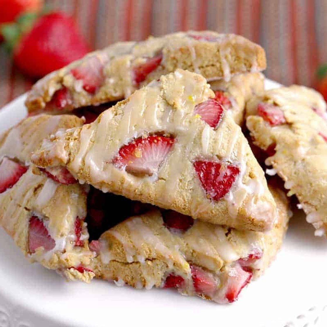 Healthy Strawberry Scones Recipe | Gluten Free & Lower Carb