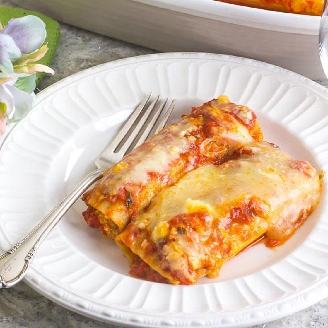 Low FODMAP Manicotti with Kale