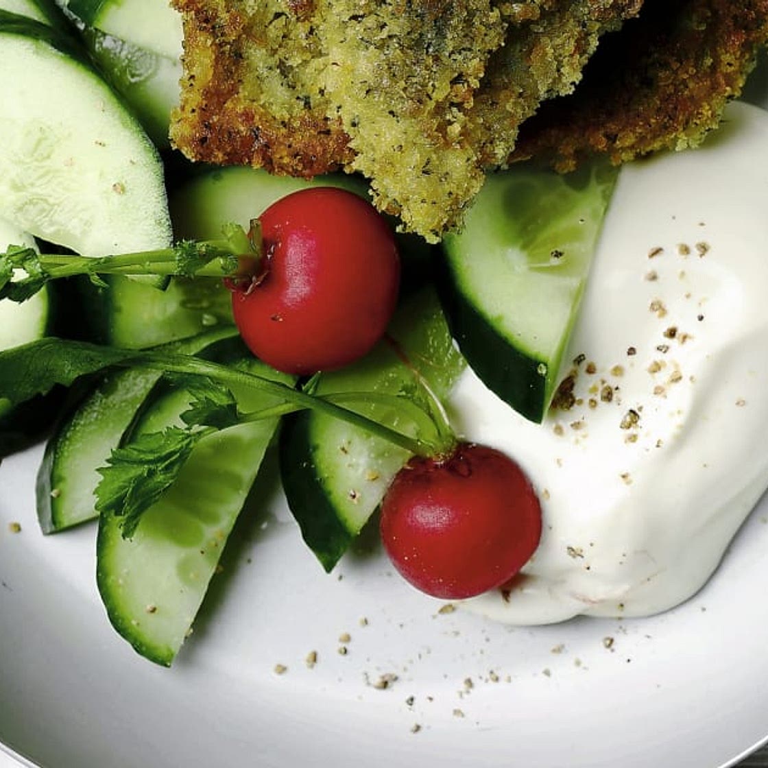 Fisch in Kräuterpanade