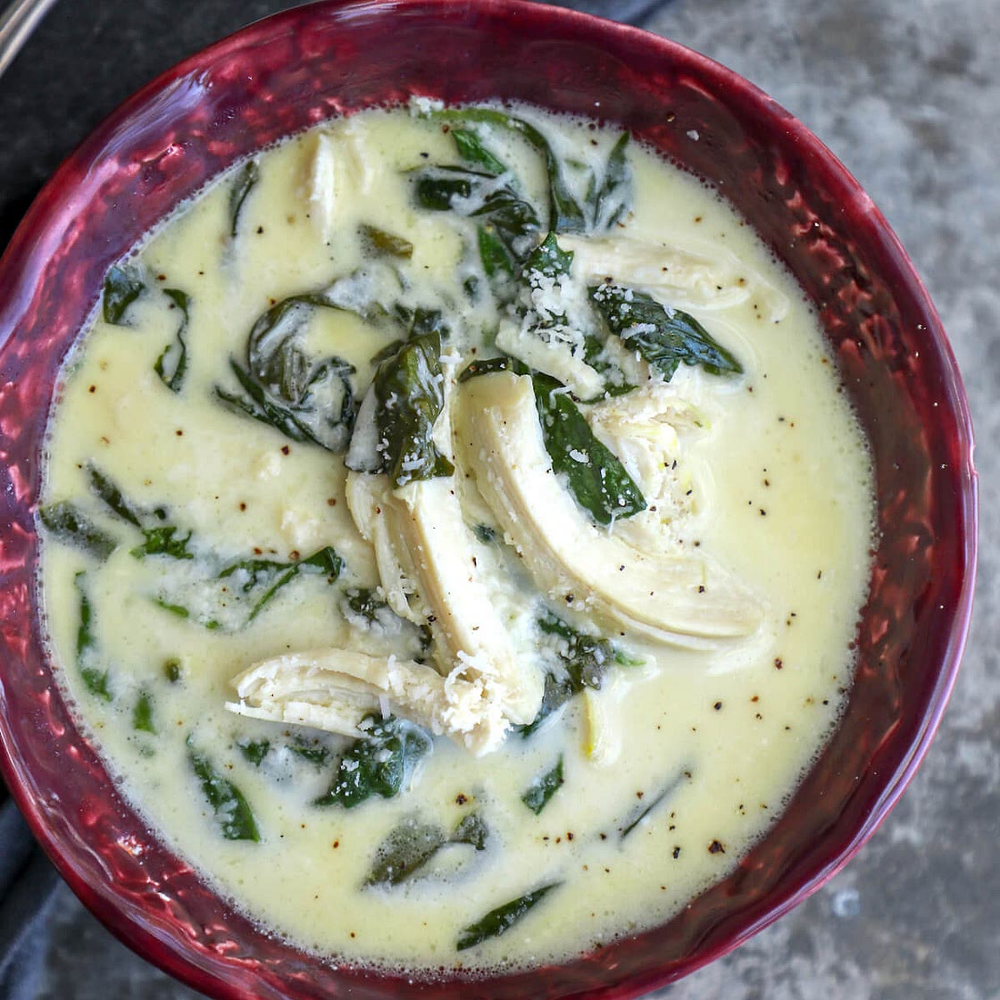 Keto Chicken Florentine Soup - Low Carb