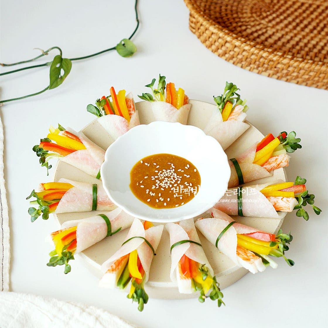 크래미 무쌈말이 만드는 법 겨자소스 쌈무말이 쌈무 요리