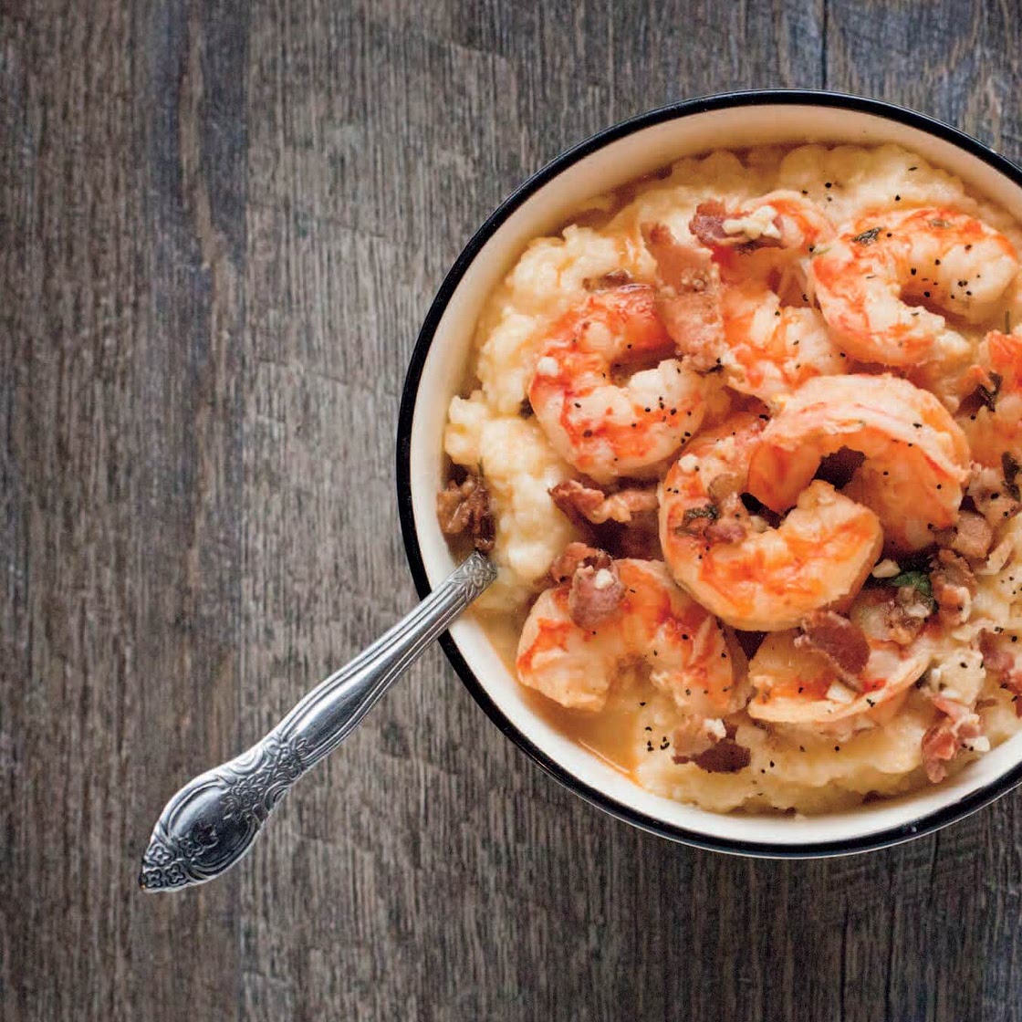 Cheesy Grits with Shrimp