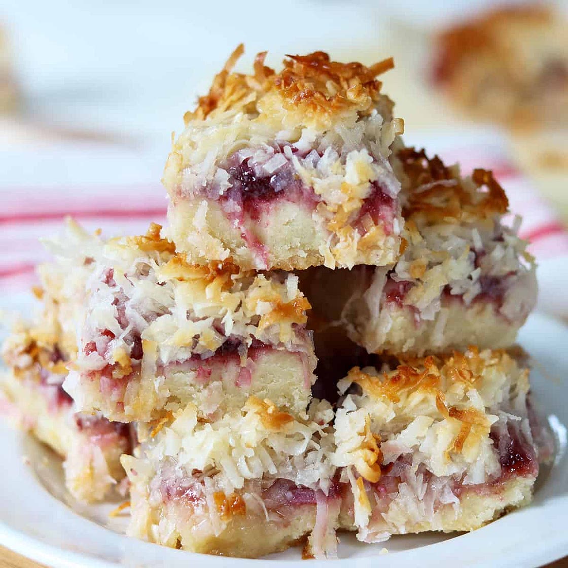 Raspberry Coconut Bars Recipe