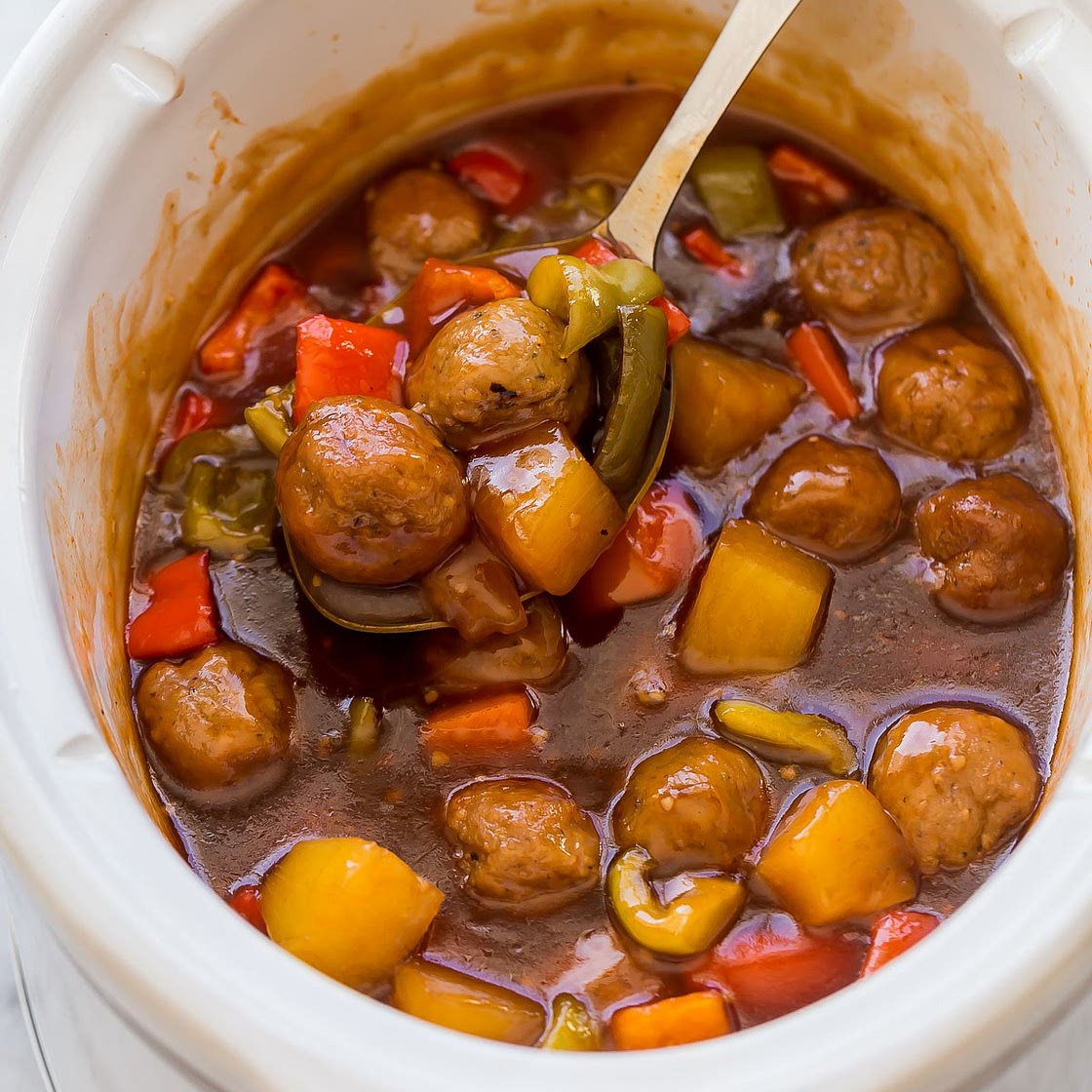 Sweet and Sour Crockpot Meatballs