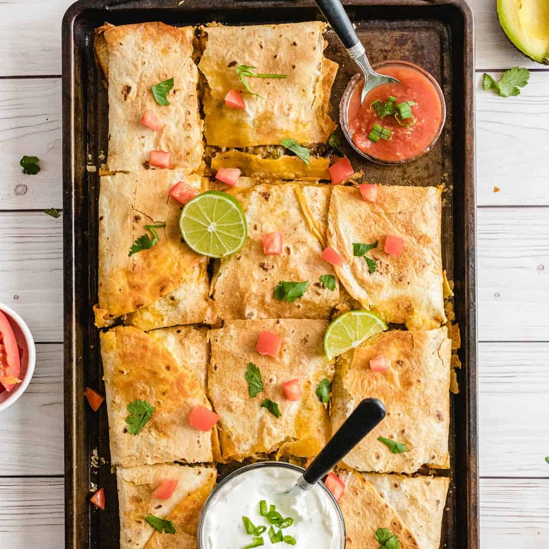 Sheet Pan Quesadillas