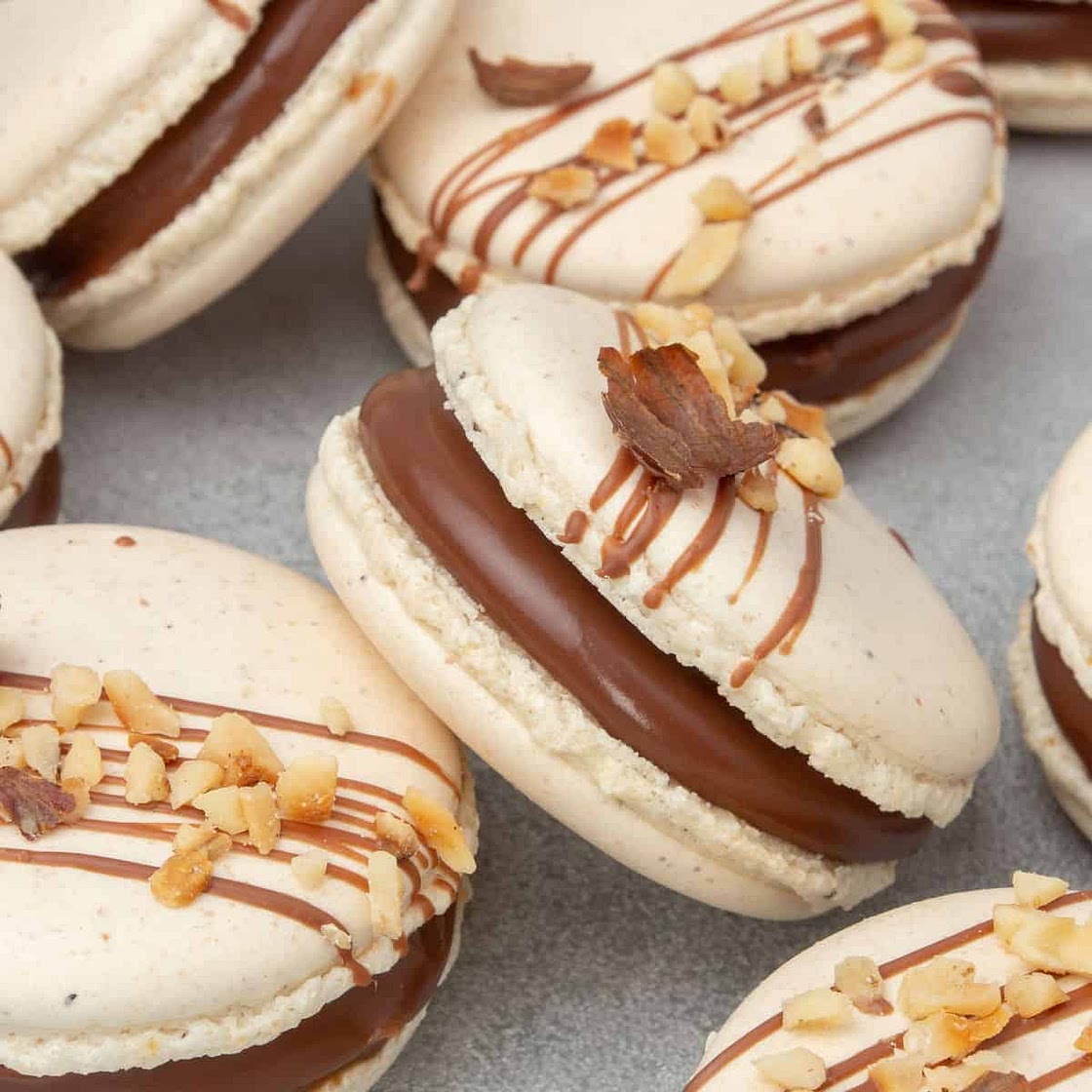 Chocolate Hazelnut macarons