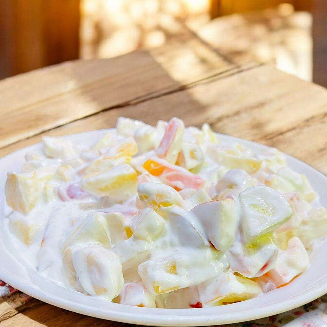 Cream Fruit Chaat | Fruit Cocktail Salad