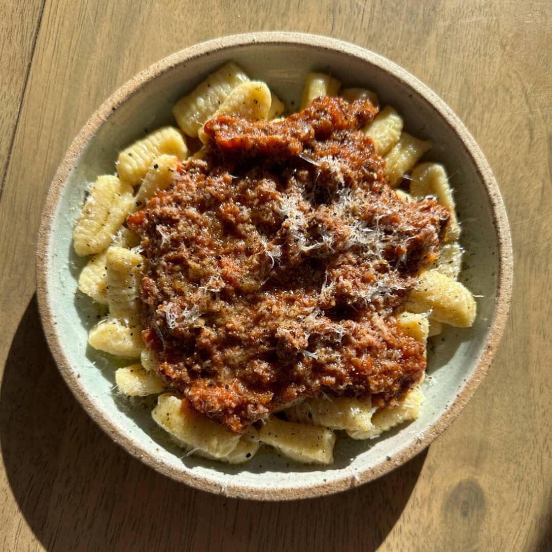 Ricotta Gnocchi with Bolognese