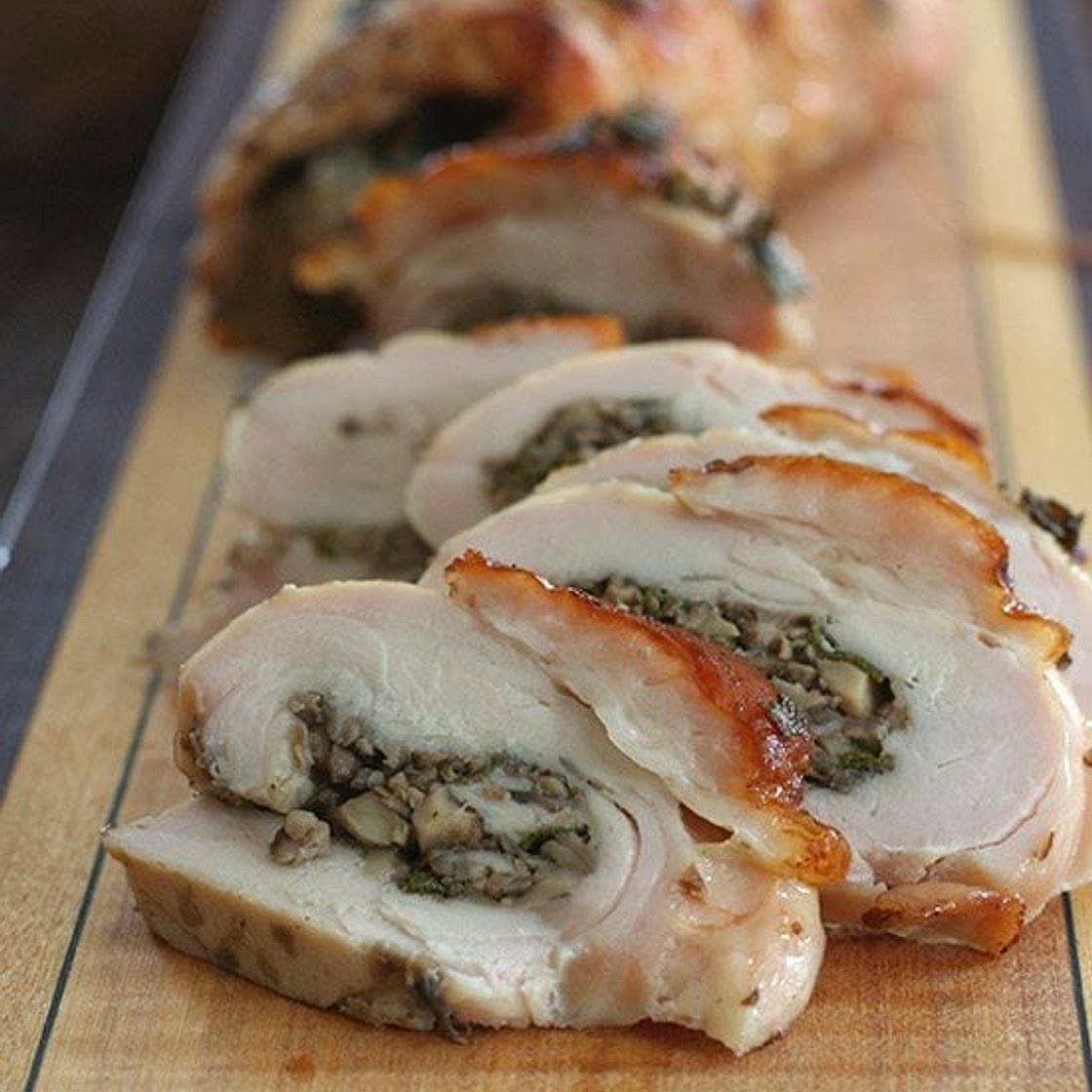 Mushroom & Sage Rolled Turkey Breast