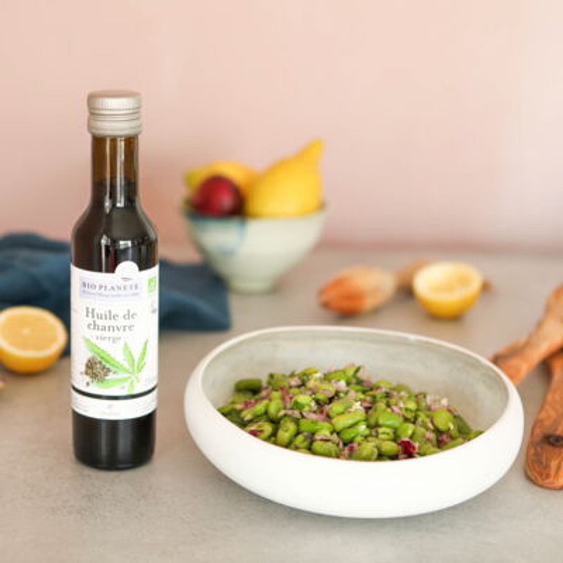 Salade de fèves à la coriandre