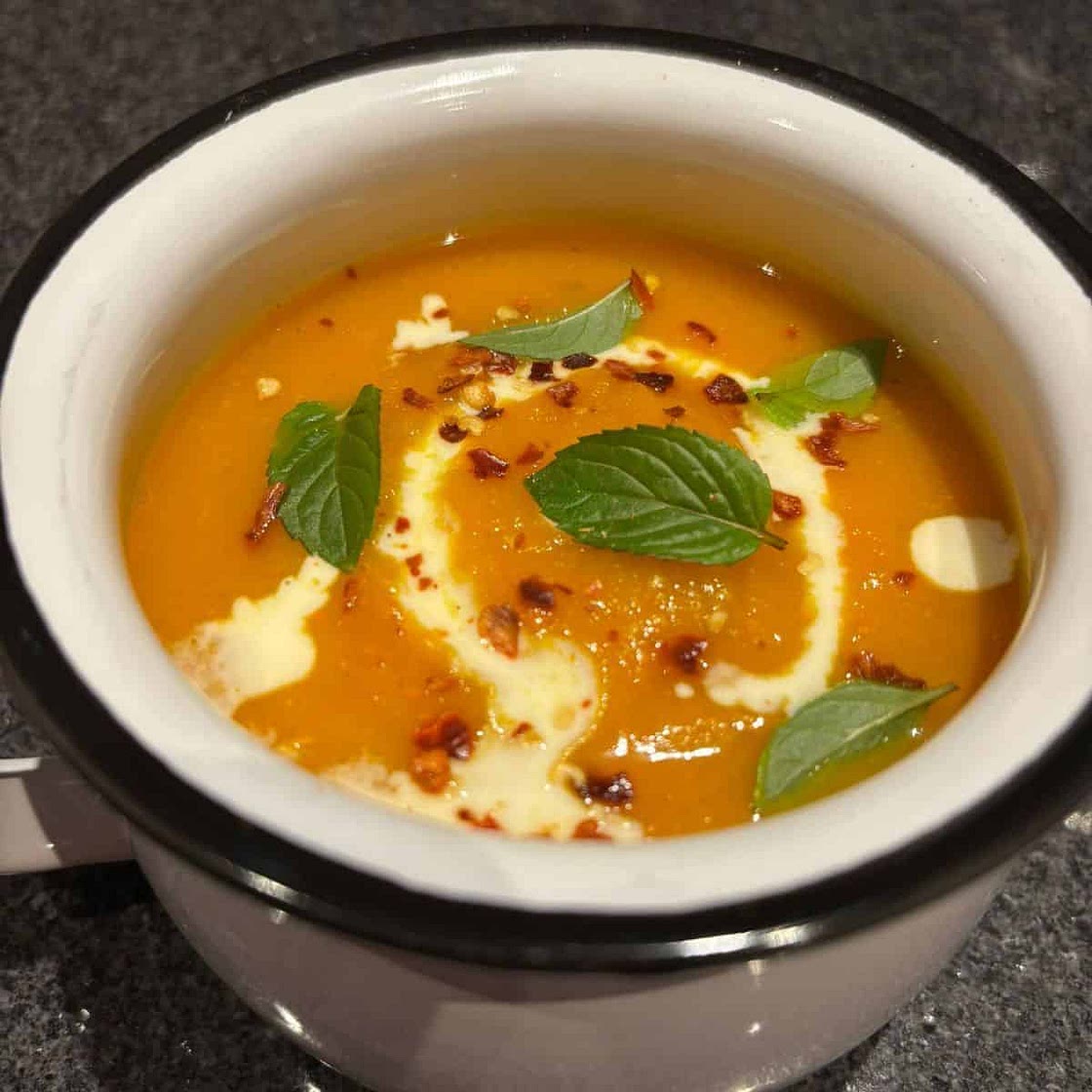 Butternut squash and carrot soup