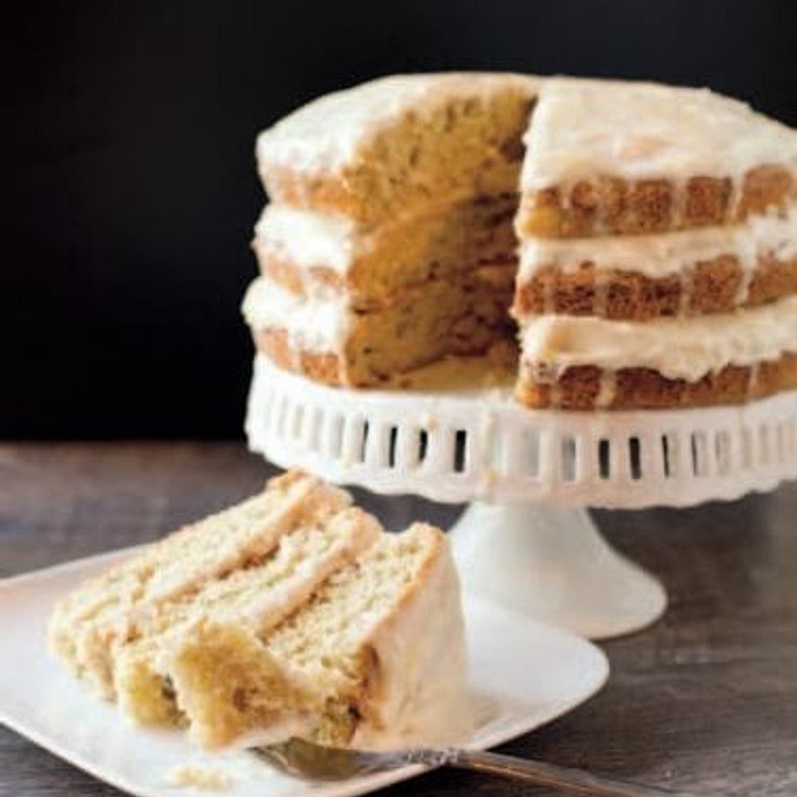 Lemon Zucchini Cake with Goat Cheese Frosting