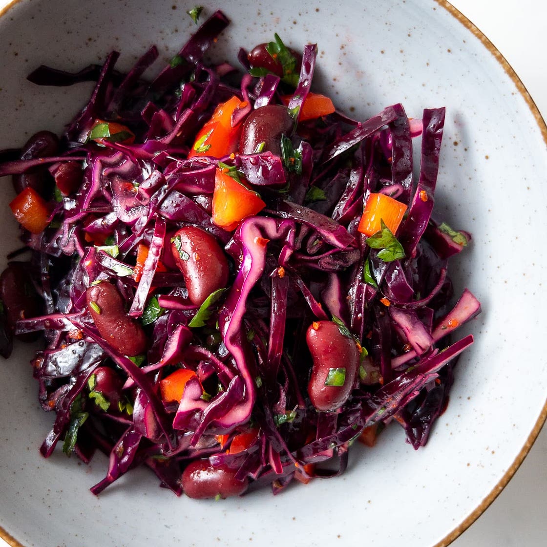 Cabbage Kidney Bean Salad