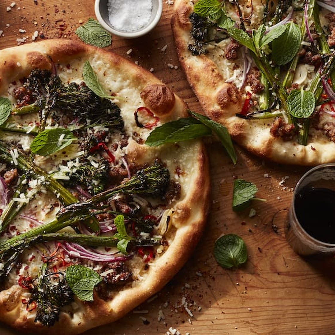 Broccolini Sausage Pizza