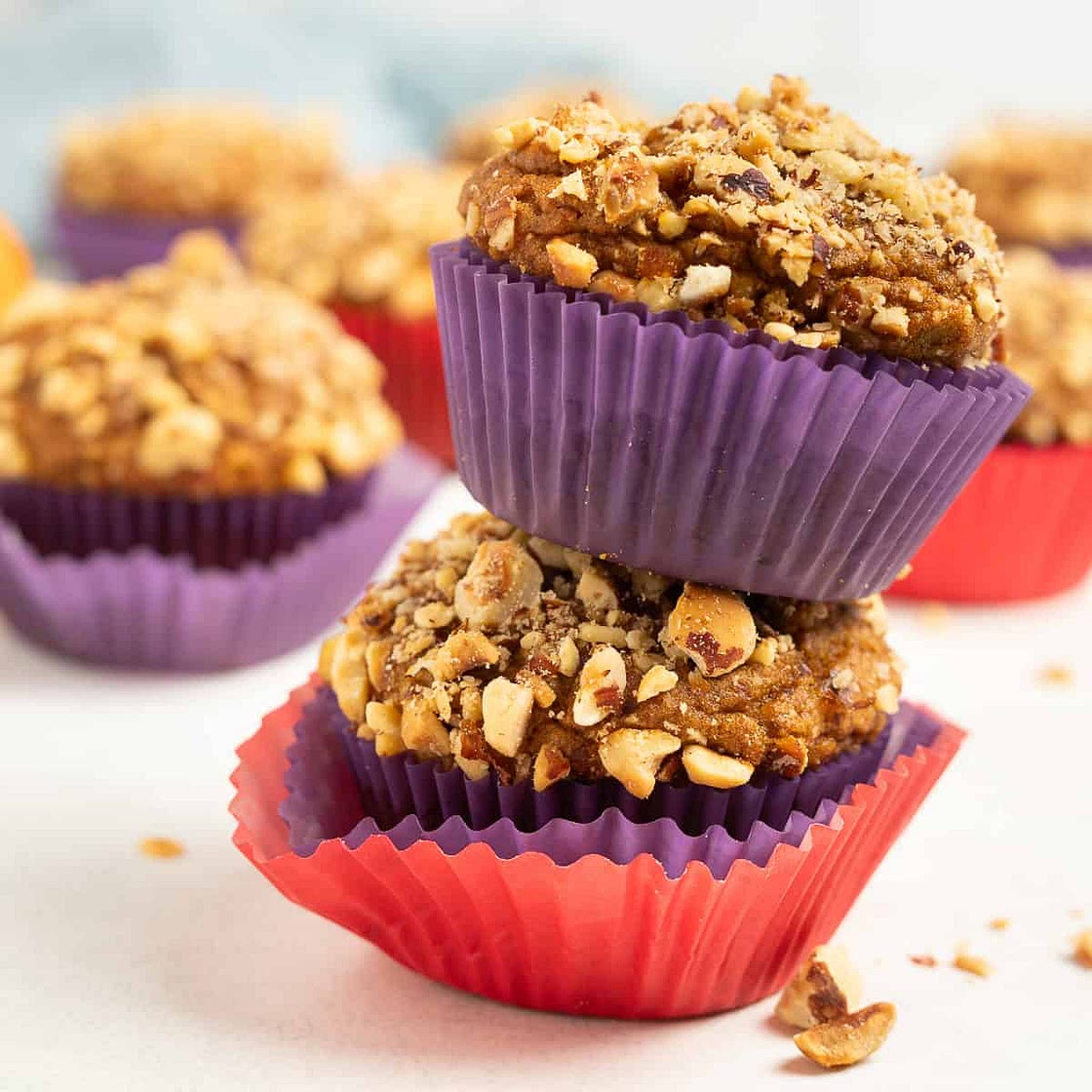Healthy Pumpkin Hazelnut Muffins
