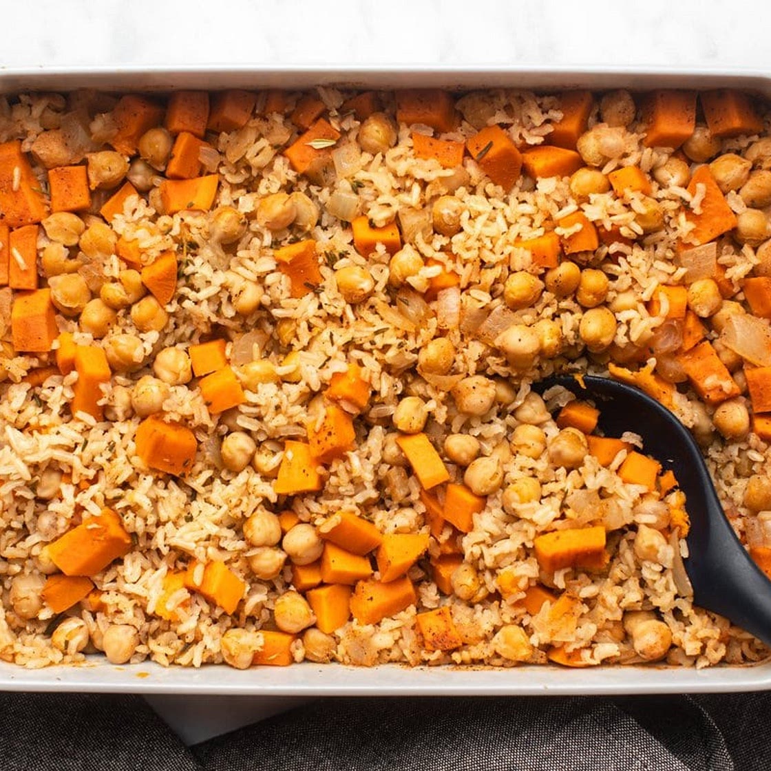 Dump-and-Bake Sweet Potato Rosemary Casserole
