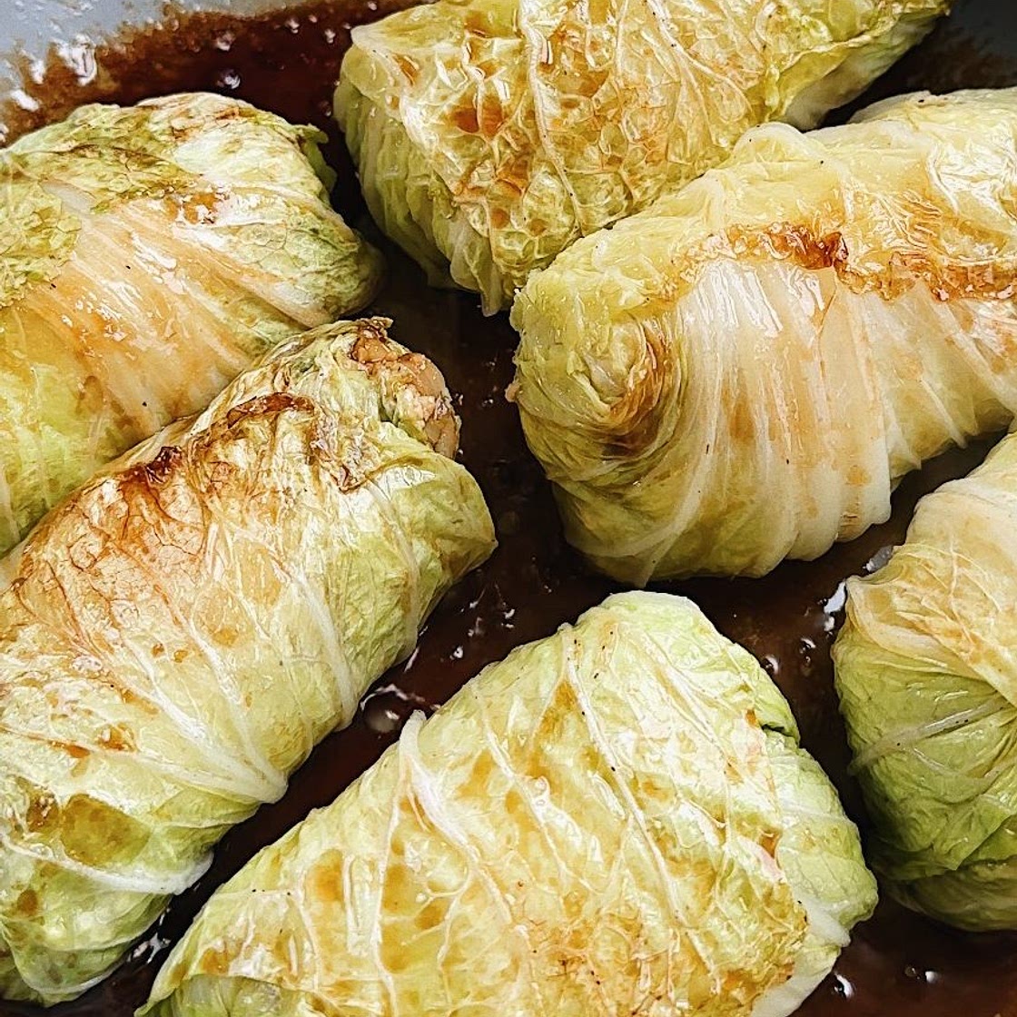 Tofu Stuffed Cabbage Rolls with Dipping Sauce