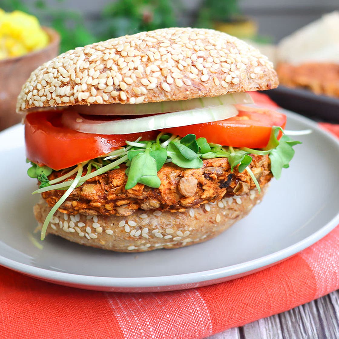 Mushroom Lentil Burgers
