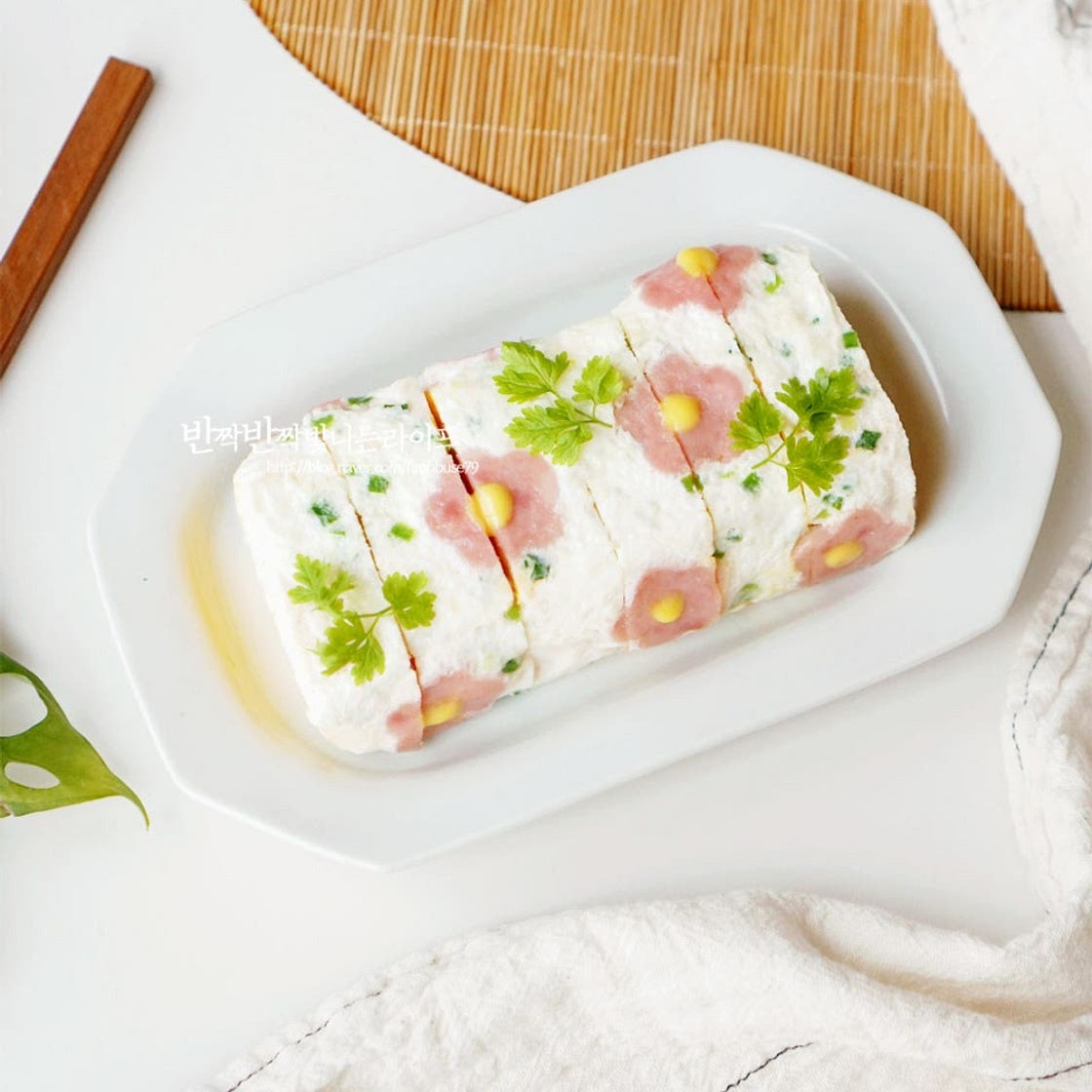 햄 계란말이 만드는법 달걀말이 벚꽃계란말이