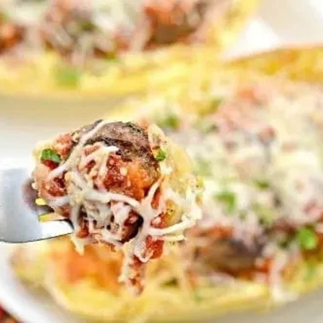 Meatball Sub Stuffed Spaghetti Squash
