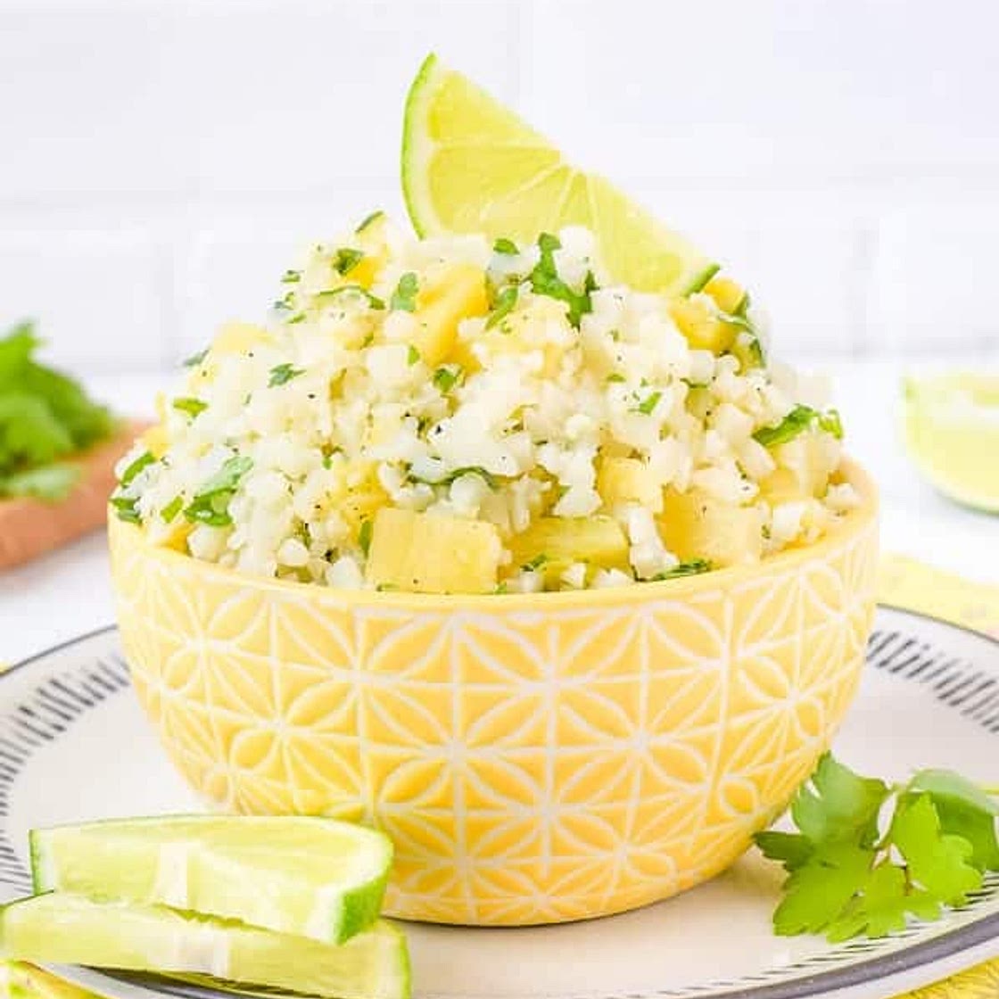 Pineapple Lime Cauliflower Rice