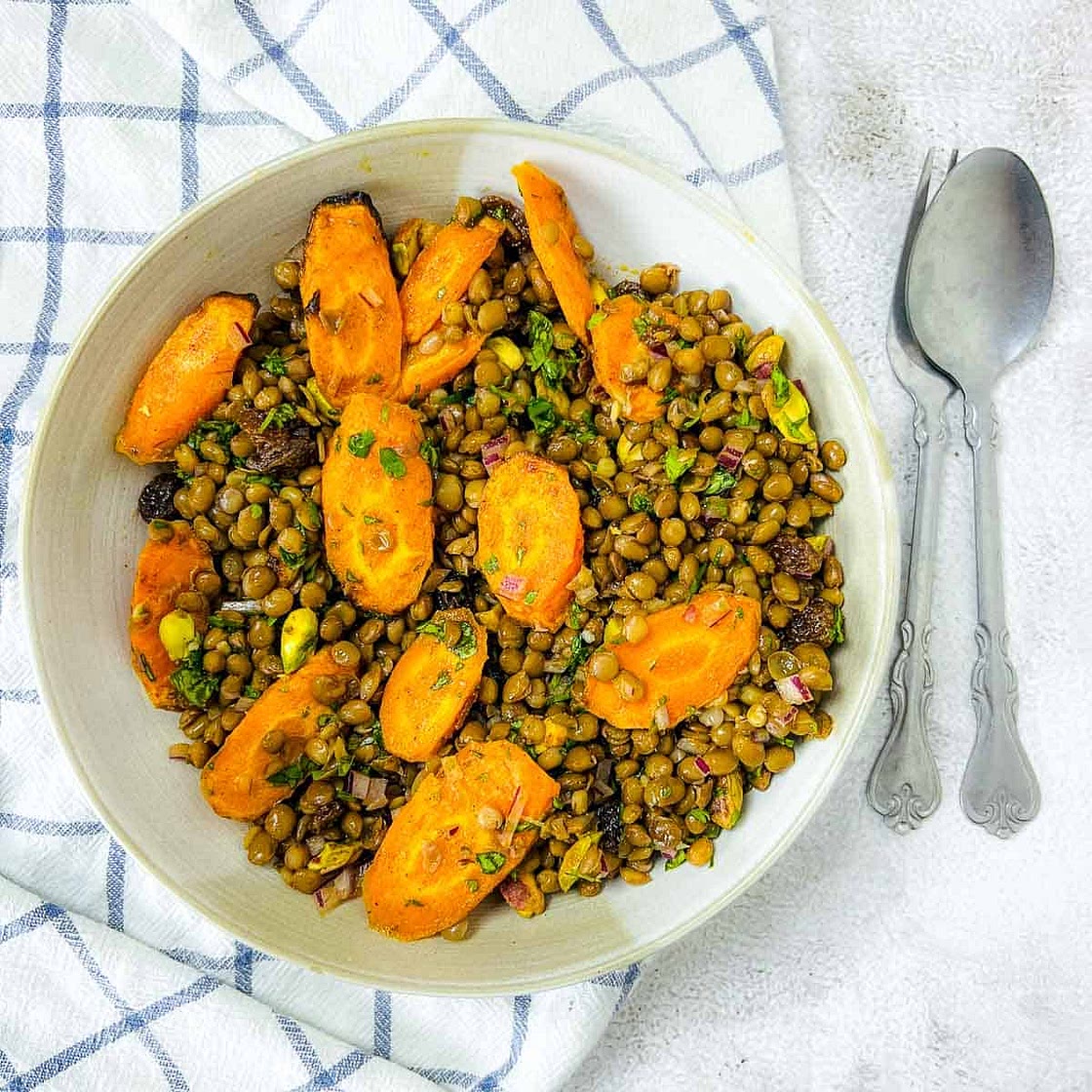 Moroccan Lentil and Carrot Salad
