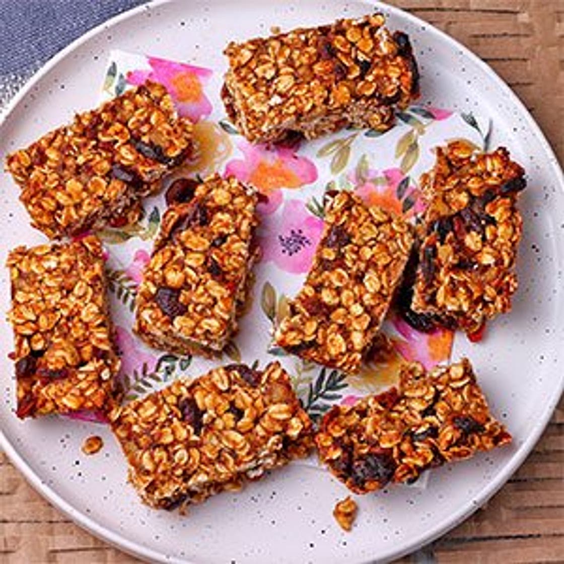 Baked sugar-free granola bars