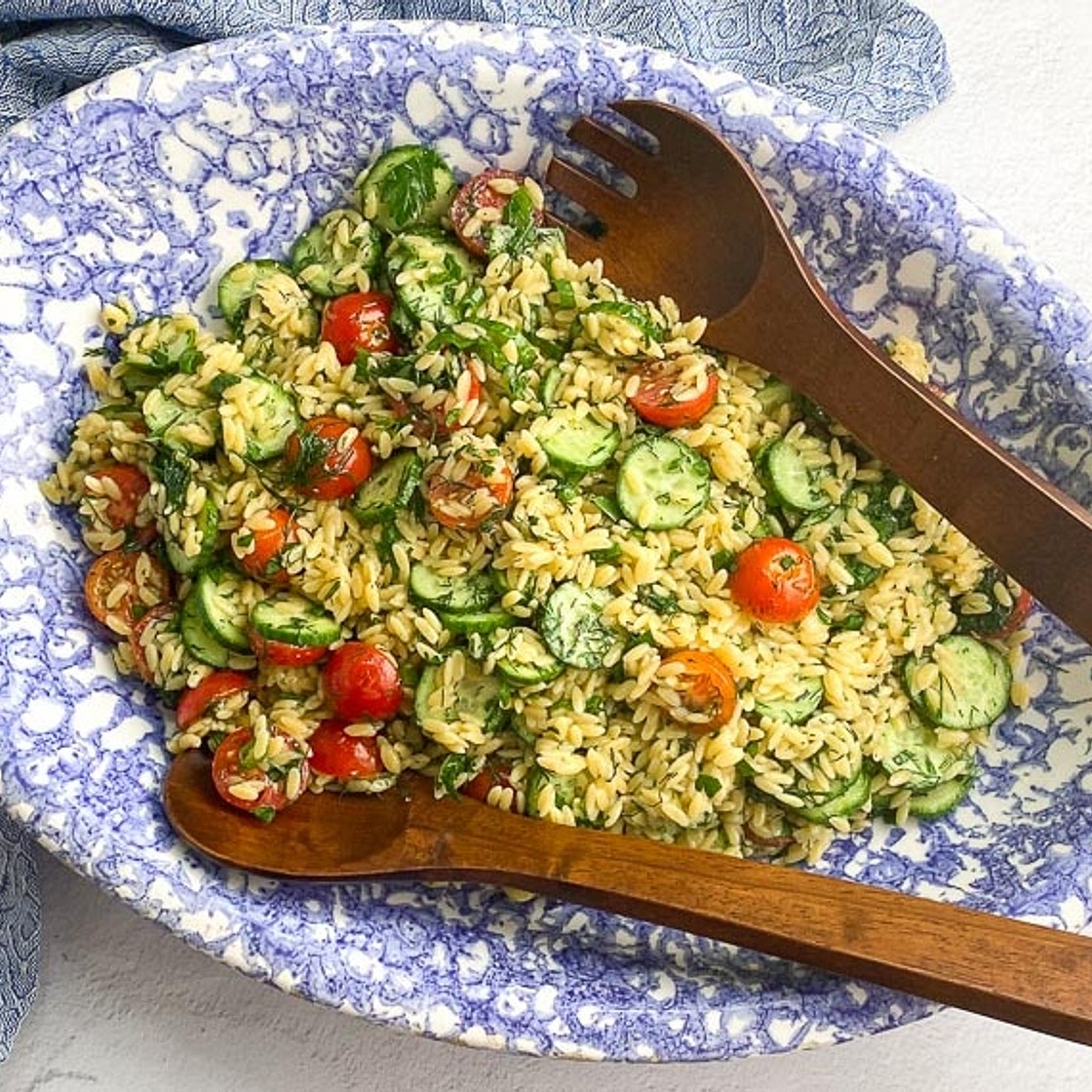 Low FODMAP Orzo Salad