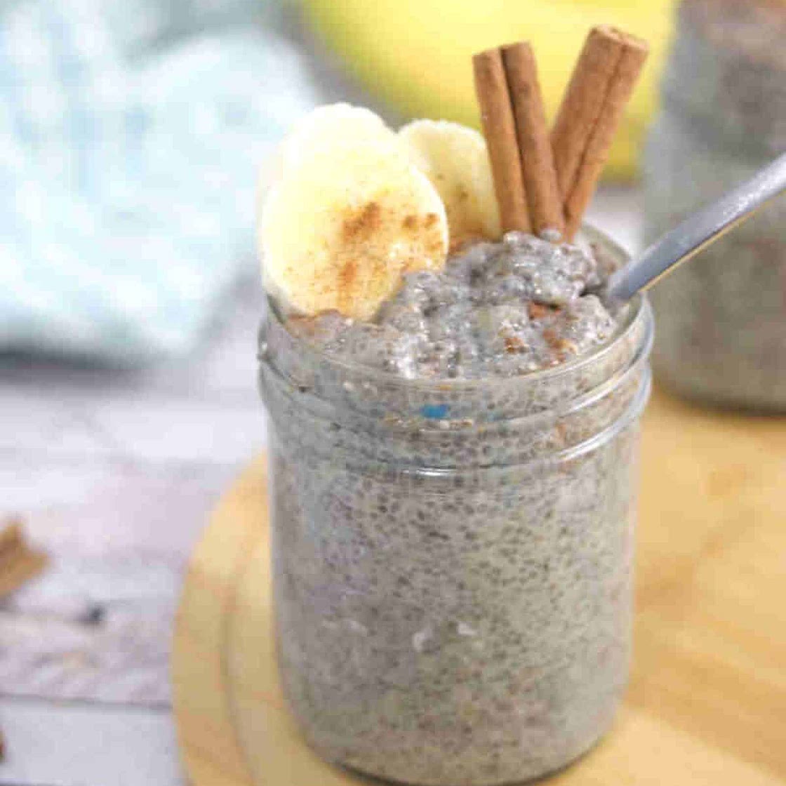 Banana Chia Seed Protein Pudding