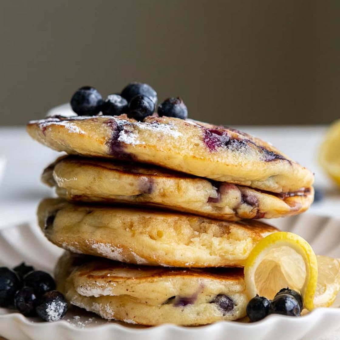The best blueberry lemon ricotta pancakes
