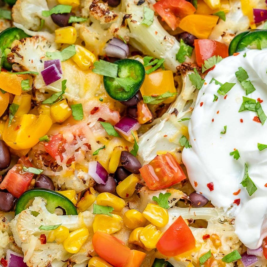 Cheesy Cauliflower Nachos