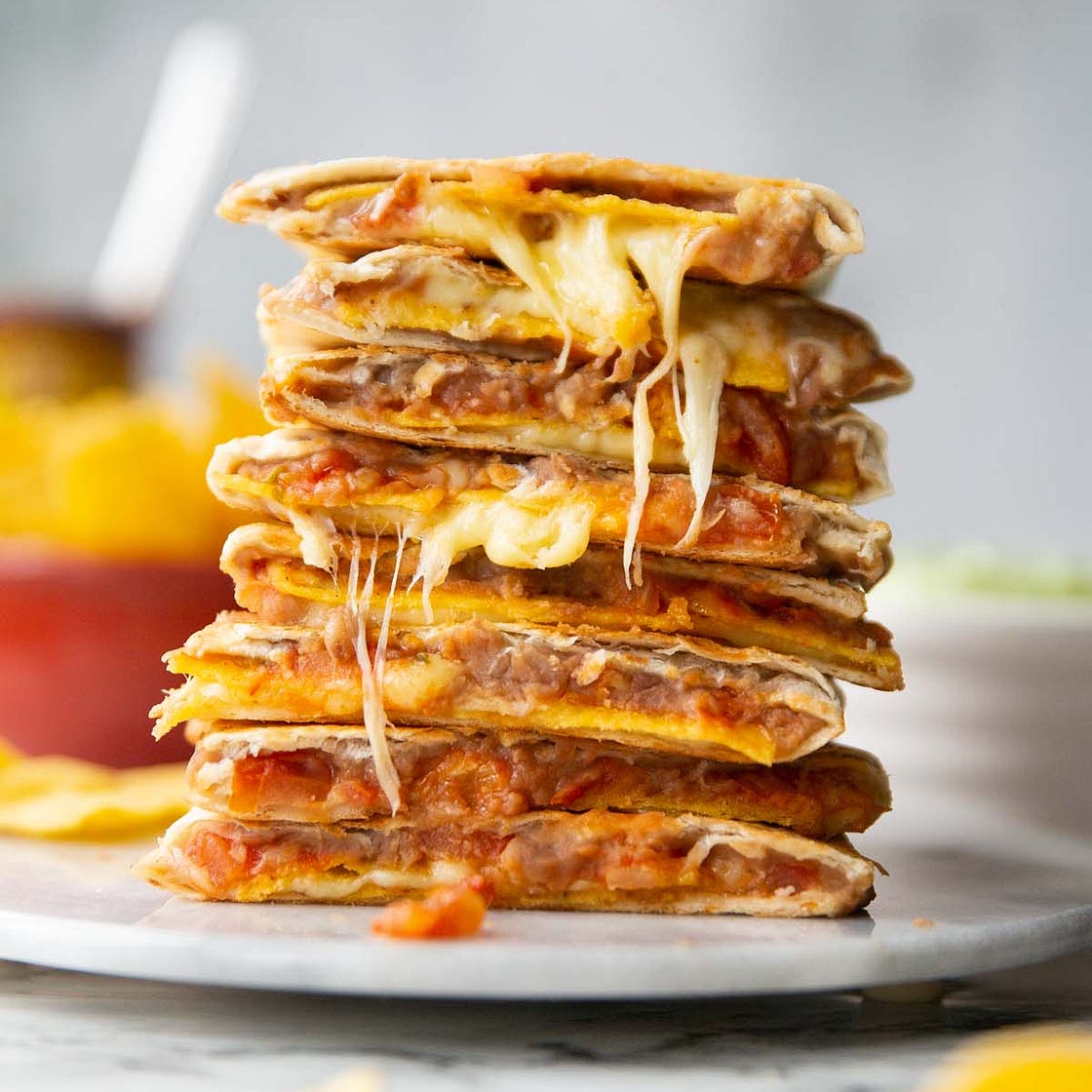 Refried Bean Quesadillas (just 5 ingredients!)