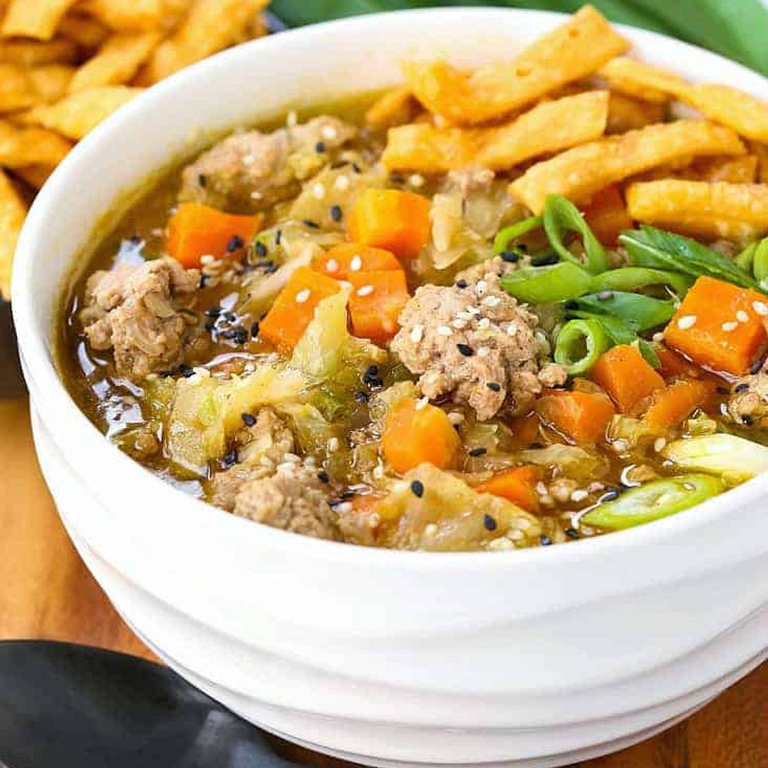 Pork Egg Roll Soup Recipe