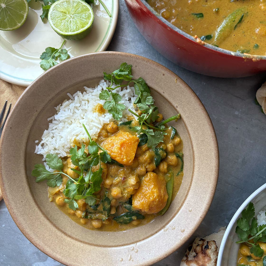 Chickpea, Sweet Potato + Peanut Butter Curry