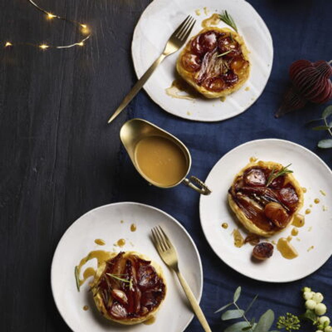 Tarte tatin aux échalotes