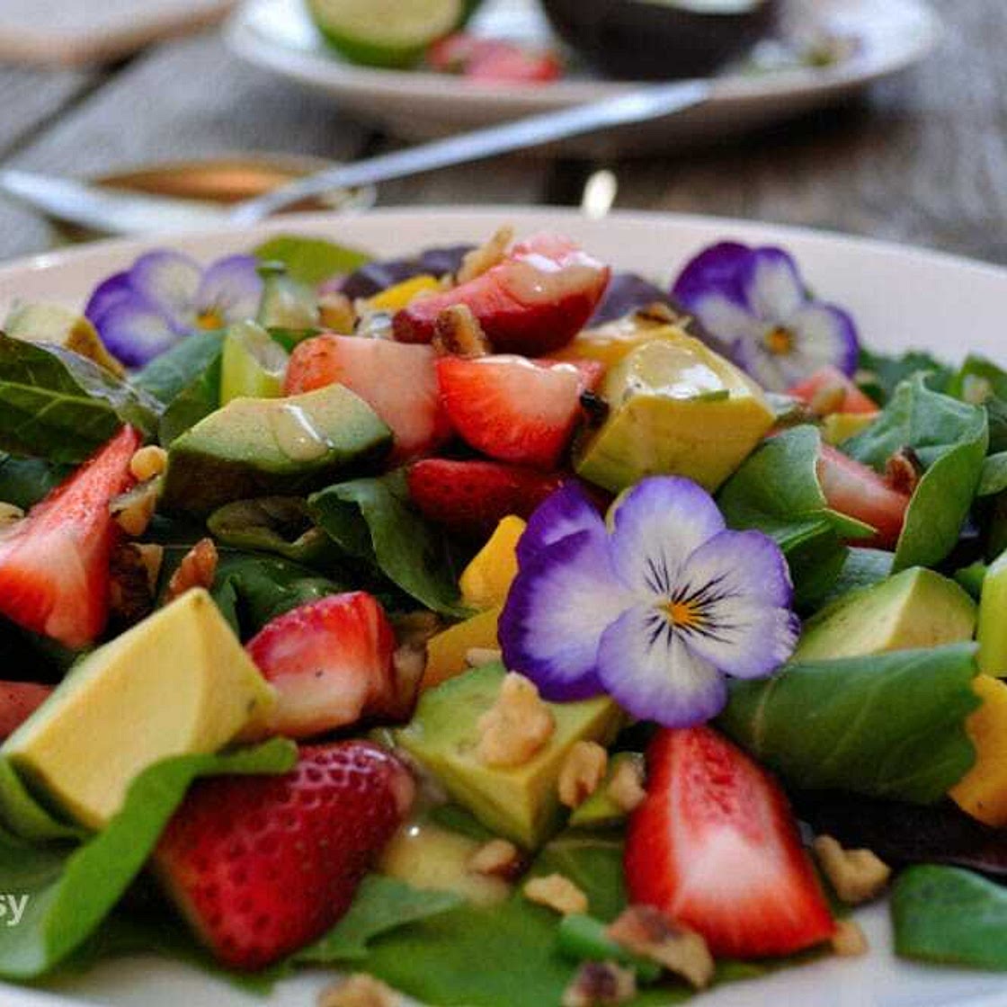 Spring Strawberry Mango Avocado Salad