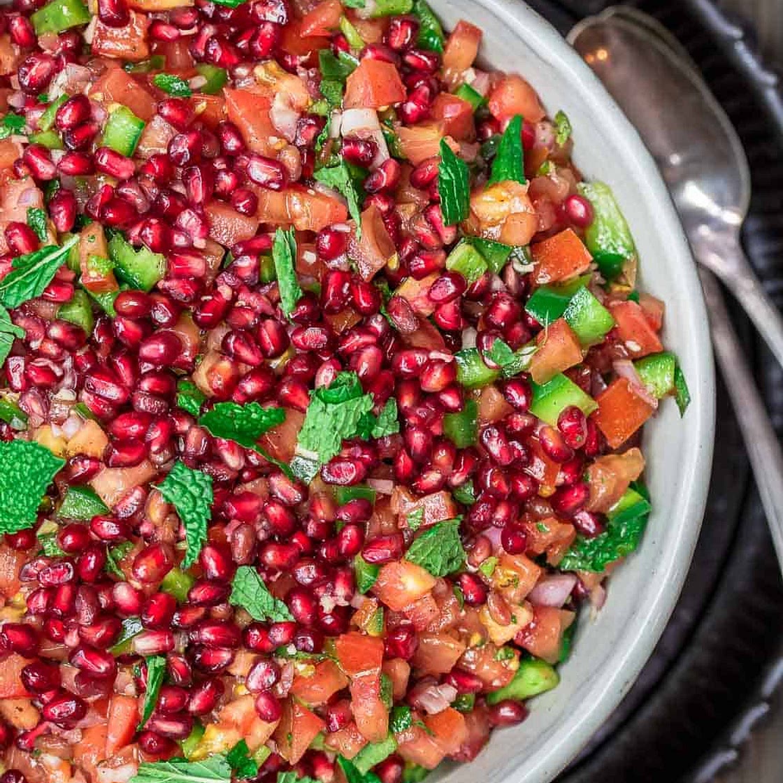 Pomegranate Tomato Salad Recipe