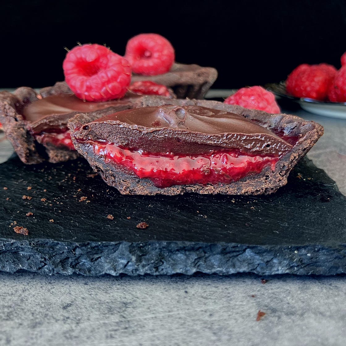 Chocolate and Raspberry Tartlets