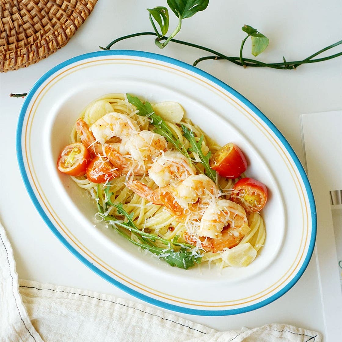 새우 오일파스타 만들기 링귀니면 루꼴라 올리브 오일 새우 파스타 만드는 법