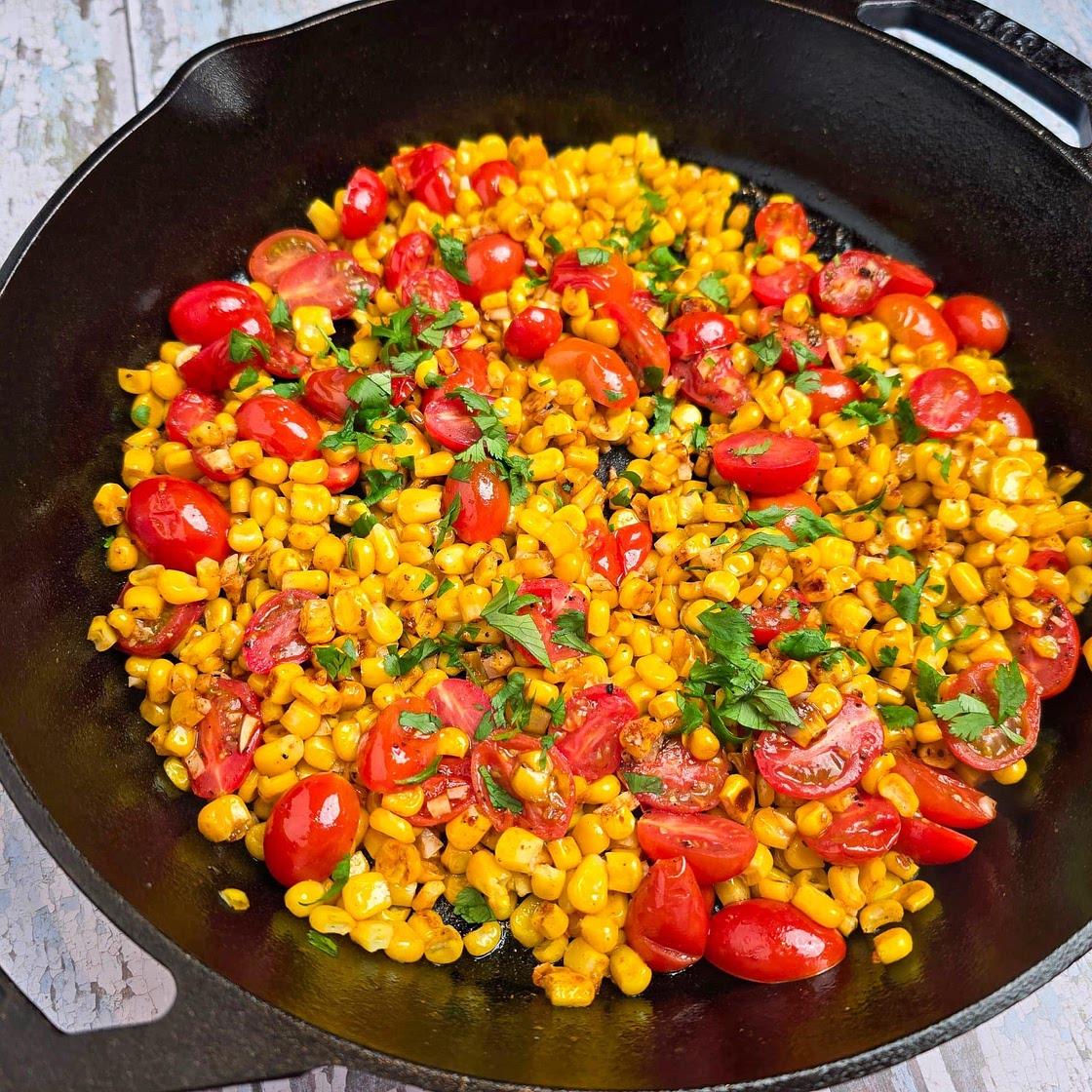 Skillet Corn with Tomatoes and Cilantro