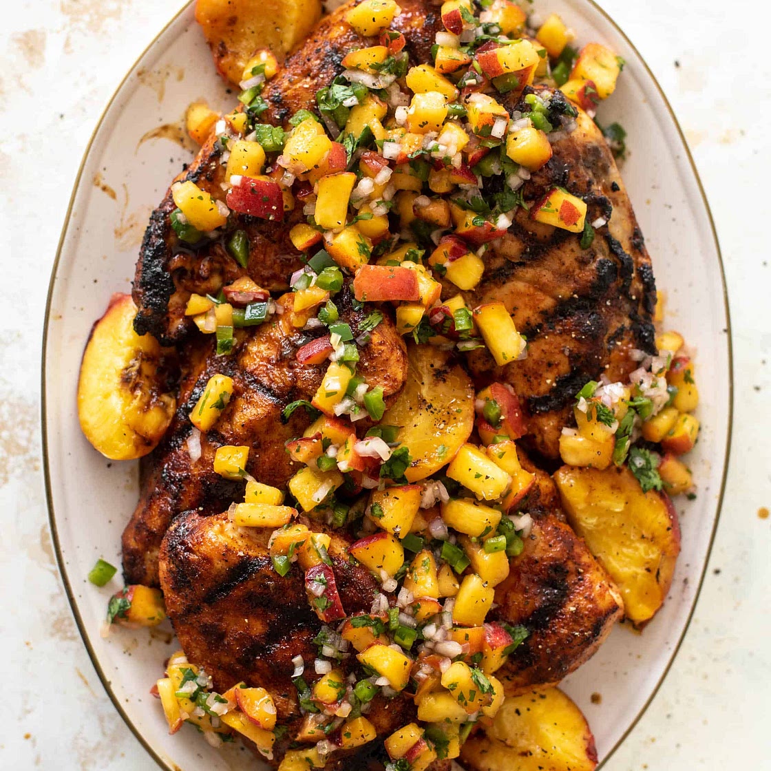 Grilled Jalapeño Peach Chicken