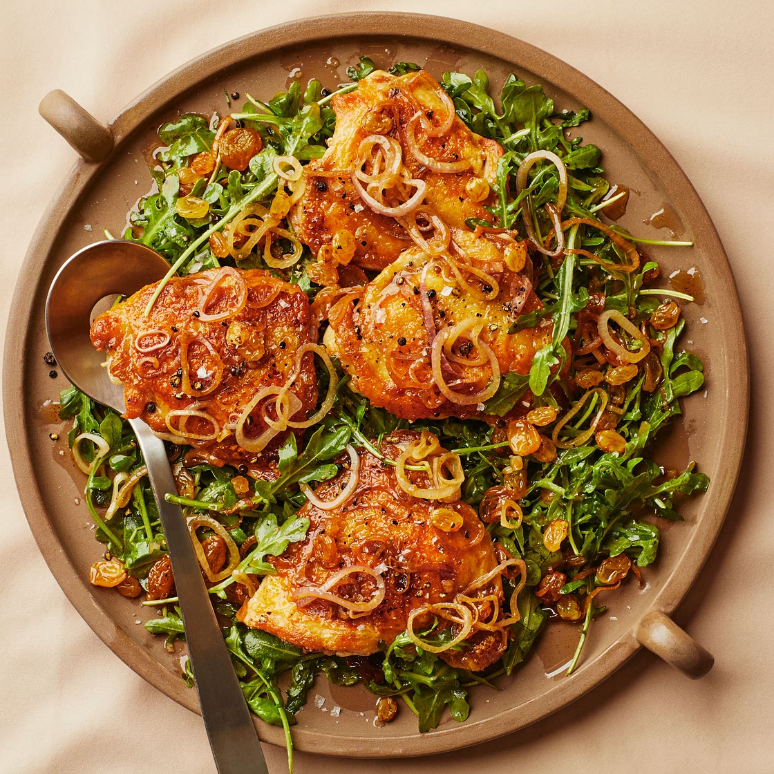 Vinegary Chicken With Raisins