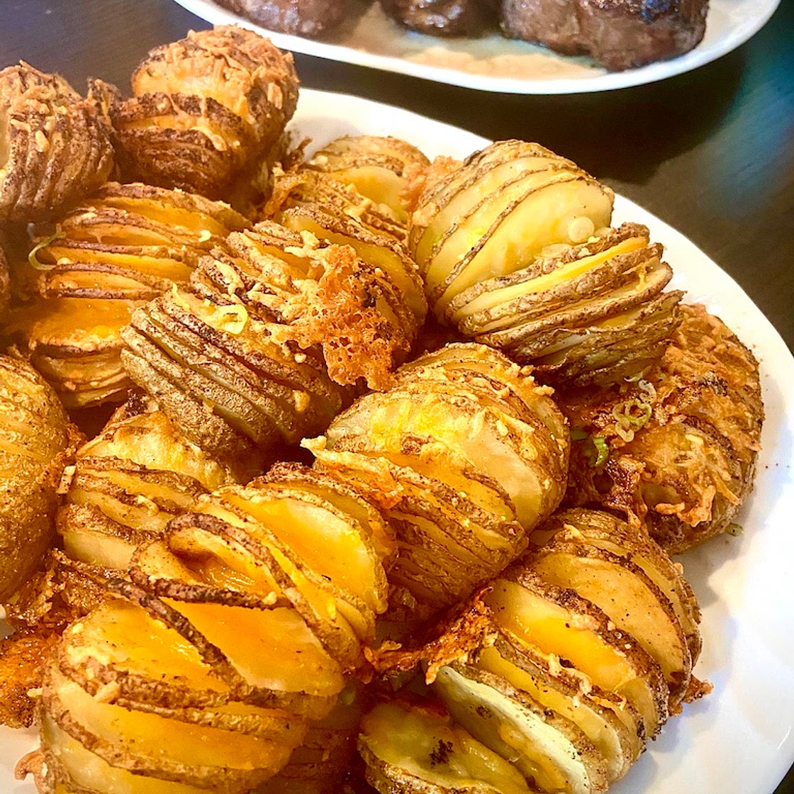 Cheesy Hasselback Potatoes